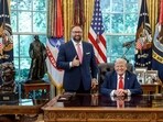 Jason Miller shared a photo from the White House saying that he had a “fantastic week in Washington.”(X) (Jason Miller-X) Jason Miller shared a photo from the White House saying that he had a “fantastic week in Washington.”(X) (Jason Miller-X)