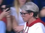 The woman at the Phillies vs Marlins game being called 'Phillies Karen.' The woman at the Phillies vs Marlins game being called 'Phillies Karen.'