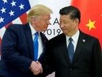 US President Donald Trump with China's President Xi Jinping at the G20 leaders summit in Osaka, Japan, June 29, 2019.