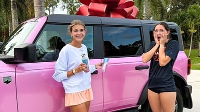 Kai Trump surprised her best friend Emma on her birthday