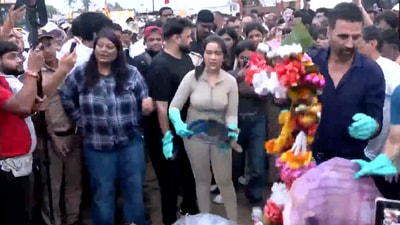 “There is only one earth,” she said adding that it is the responsibility of its inhabitants to keep its beaches and forests clean. (Video grab/ANI)