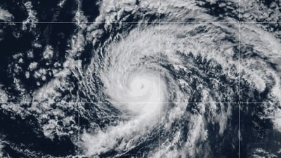 At a Category 3 hurricane Saturday afternoon, Kiko was expected to gradually weaken over the next several days. (AP) At a Category 3 hurricane Saturday afternoon, Kiko was expected to gradually weaken over the next several days. (AP)
