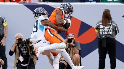 The Broncos currently lead 10-9 after two quarters of play. (Reuters)