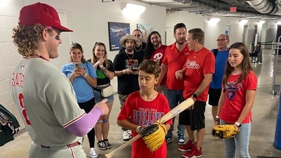 Father explains why he gave away son’s home run ball to 'Phillies angry Karen.' (X/@Phillies) Father explains why he gave away son’s home run ball to 'Phillies angry Karen.' (X/@Phillies)
