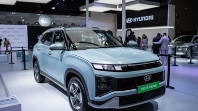 Hyundai launched the Creta Electric at Auto Expo 2025, priced from ₹18 lakh (ex-showroom). It offers two battery options (42 kWh and 51.4 kWh) and a fresh design. Bookings are now open. Hyundai launched the Creta Electric at Auto Expo 2025, priced from ₹18 lakh (ex-showroom). It offers two battery options (42 kWh and 51.4 kWh) and a fresh design. Bookings are now open.