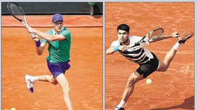 Jannik Sinner and Carlos Alcaraz to face each other at US Open final on Sunday. (HT_PRINT) Jannik Sinner and Carlos Alcaraz to face each other at US Open final on Sunday. (HT_PRINT)