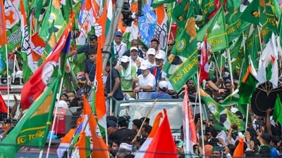 Gandhi’s yatra has put the voter roll issue at the forefront of the Opposition’s agenda. (PTI) Gandhi’s yatra has put the voter roll issue at the forefront of the Opposition’s agenda. (PTI)