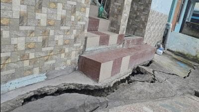 Residents blaming the damage on blasting carried out during excavation work for a tunnel for the under-construction Rishikesh–Karnaprayag railway project. Residents blaming the damage on blasting carried out during excavation work for a tunnel for the under-construction Rishikesh–Karnaprayag railway project.