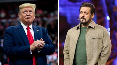 Salman Khan took a dig at US President Donald Trump. Salman Khan took a dig at US President Donald Trump.