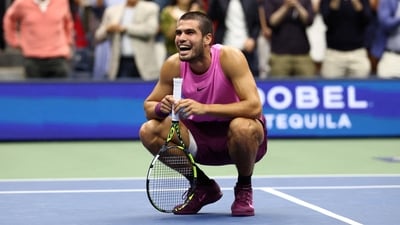 Carlos Alcaraz, at 22, became the youngest player in the Open Era to defeat multiple reigning Men’s Singles champions in Grand Slam finals, and the first to achieve the feat overall since Novak Djokovic in 2011. (REUTERS)