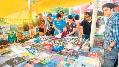 There are around 230 booksellers in the market currently. (HT Photo) There are around 230 booksellers in the market currently. (HT Photo)