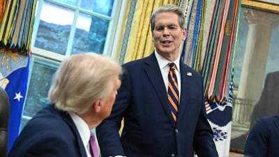US President Donald Trump listens to Secretary of the Treasury Scott Bessent at the White House. (AFP File) US President Donald Trump listens to Secretary of the Treasury Scott Bessent at the White House. (AFP File)