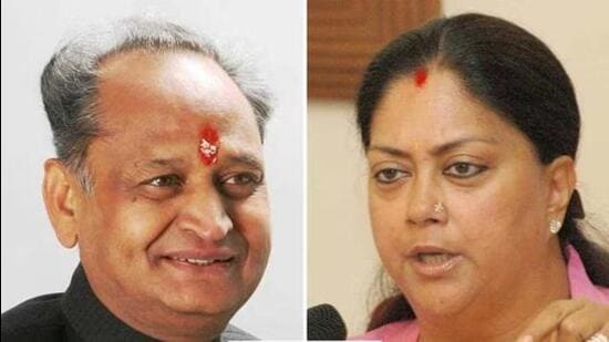 Ashok Gehlot and Vasundhara Raje. (File Photos)