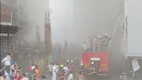 The fire was likely sparked by a short circuit and doused after nearly three hours, said fire brigade officials