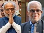 NDA candidate for vice presidential election CP Radhakrishnan (left) and INDIA bloc candidate Sudershan Reddy (right).