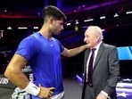 Carlos Alcaraz, left, with the legendary Rod Laver during last year's Laver Cup