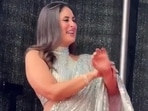 Kareena Kapoor dancing at Birmingham event. Kareena Kapoor dancing at Birmingham event.