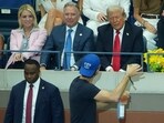 Donald Trump attended the US Open final between Jannik Sinner and Carlos Alcaraz in New York.