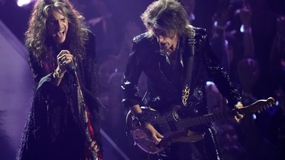 Steven Tyler, left, and Joe Perry perform a tribute to Ozzy Osbourne during the MTV Video Music Awards on Sunday. (Charles Sykes/Invision/AP) Steven Tyler, left, and Joe Perry perform a tribute to Ozzy Osbourne during the MTV Video Music Awards on Sunday. (Charles Sykes/Invision/AP)