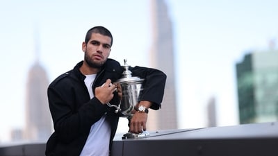 US Open 2025 Champion Carlos Alcaraz of Spain poses for a photo on the roof of the Lotte New York Palace Hotel with the Men's Singles trophy (Getty Images via AFP) US Open 2025 Champion Carlos Alcaraz of Spain poses for a photo on the roof of the Lotte New York Palace Hotel with the Men's Singles trophy (Getty Images via AFP)