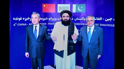 Going forward, Beijing may find itself as a sole security guarantor to try and make sure that the Taliban and Pakistan do not disintegrate into chaos. (AP) Going forward, Beijing may find itself as a sole security guarantor to try and make sure that the Taliban and Pakistan do not disintegrate into chaos. (AP)
