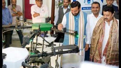 Haryana chief minister Nayab Singh Saini during the convocation ceremony of drone pilots and technicians in Chandigarh on Monday. (Sourced) Haryana chief minister Nayab Singh Saini during the convocation ceremony of drone pilots and technicians in Chandigarh on Monday. (Sourced)