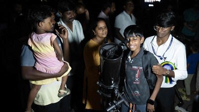 The total lunar eclipse was visible across Asia and swathes of Europe and Africa. A boy looks at the Blood Moon through a telescope in Chennai. (AFP) The total lunar eclipse was visible across Asia and swathes of Europe and Africa. A boy looks at the Blood Moon through a telescope in Chennai. (AFP)