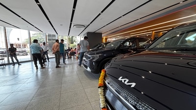 A Kia India showroom in Mumbai. (Tushar Deep Singh/HT) A Kia India showroom in Mumbai. (Tushar Deep Singh/HT)