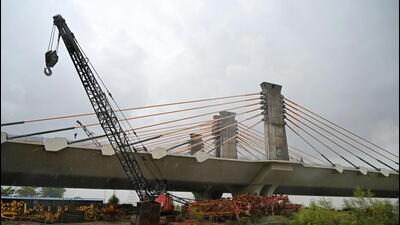 The under-construction Barapullah Phase-3 project. (HT Archive) The under-construction Barapullah Phase-3 project. (HT Archive)
