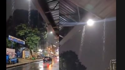 Screengrab from a viral video shot in Bengaluru’s Hebbal. (X/@bengalurupost1) Screengrab from a viral video shot in Bengaluru’s Hebbal. (X/@bengalurupost1)