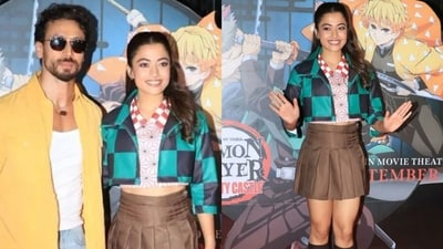 Rashmika Mandanna and Tiger Shroff at the Demon Slayer premiere in Mumbai Rashmika Mandanna and Tiger Shroff at the Demon Slayer premiere in Mumbai