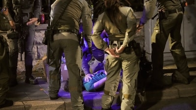 Representative file image: Police officers detain a demonstrator during a protest (AP) Representative file image: Police officers detain a demonstrator during a protest (AP)