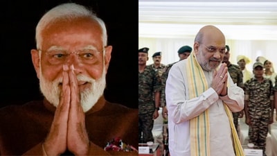 Union Minister Sukanta Majumdar, along with BJP’s West Bengal unit, separately posted a video on their X handles purportedly showing the TMCP Chanchol College unit president attempting to set fire to photographs of Modi, Shah and Tagore during a protest. (PTI) Union Minister Sukanta Majumdar, along with BJP’s West Bengal unit, separately posted a video on their X handles purportedly showing the TMCP Chanchol College unit president attempting to set fire to photographs of Modi, Shah and Tagore during a protest. (PTI)