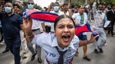 Most of the protesters in Kathmandu and elsewhere in Nepal identified with the term 'Gen-Z', referring to those born around the turn of the millennium. (AFP) Most of the protesters in Kathmandu and elsewhere in Nepal identified with the term 'Gen-Z', referring to those born around the turn of the millennium. (AFP)