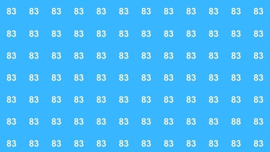 Can you find the 88 within 10 seconds?