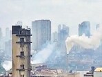 Residents shut windows after noticing the smoke. Residents shut windows after noticing the smoke.