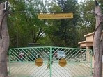 The entrance gate of Corbett tiger reserve from Dhikala, Ramnagar. (HT File Photo)
