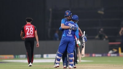 Meanwhile, Azmatullah Omarzai slammed 53 off 21 balls, including two fours and five maximums. (ACC) Meanwhile, Azmatullah Omarzai slammed 53 off 21 balls, including two fours and five maximums. (ACC)