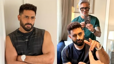 Abishek Bachchan's new look has fans hailing his transformation. Abishek Bachchan's new look has fans hailing his transformation.