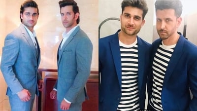 Hrithik Roshan thanks his stunt double Mansoor Ali Khan for his contribution in his life. Hrithik Roshan thanks his stunt double Mansoor Ali Khan for his contribution in his life.