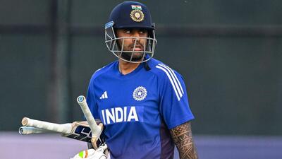 India's captain Suryakumar Yadav at a practice session ahead of Asia Cup. (AFP) India's captain Suryakumar Yadav at a practice session ahead of Asia Cup. (AFP)