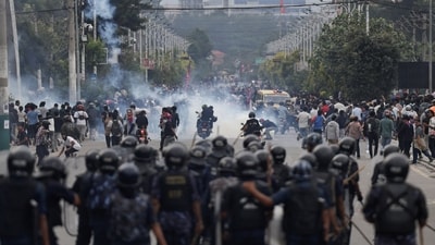 The escalating protests in Nepal over the social media ban triggered police authorities to use massive force, including tear gas, batons, and water cannon. (Reuters)