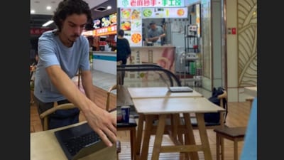 A viral clip showed a French vlogger’s experiment in China where his belongings remained safe after 30 minutes. (Instagram/tincho.adventures) A viral clip showed a French vlogger’s experiment in China where his belongings remained safe after 30 minutes. (Instagram/tincho.adventures)