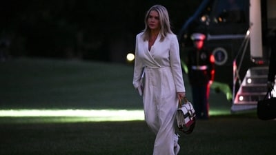 White House Press Secretary Karoline Leavitt returns from New York with U.S. President Donald Trump at the White House in Washington, D.C., U.S., September 7, 2025. REUTERS/Annabelle Gordon (REUTERS)