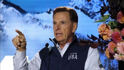 President and Executive, Fraser Bullock said donor support is crucial, as Salt Lake City 2034 can't generate other revenue before the 2028 LA Olympics. (AP Photo/Hannah Schoenbaum) President and Executive, Fraser Bullock said donor support is crucial, as Salt Lake City 2034 can't generate other revenue before the 2028 LA Olympics. (AP Photo/Hannah Schoenbaum)