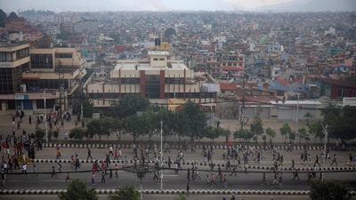 Demonstrators march towards Parliament in Nepal's Kathmandu on Tuesday. (REUTERS)