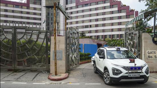 The Delhi Secretariat after the bomb threat. (PTI)