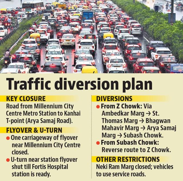 GMRL submits traffic diversion plan for Old Gurugram Metro construction phase GMRL submits traffic diversion plan for Old Gurugram Metro construction phase
