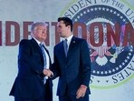 President Donald Trump shakes hands with Charlie Kirk, head of Turning Point USA President Donald Trump shakes hands with Charlie Kirk, head of Turning Point USA