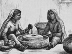 Congress woman candidate Lakshmibai Thuse was ridiculed based on her election symbol – the portable stone hand-mill. Grains like wheat, jowar, or bajra were ground for daily use in a portable hand-mill. (Courtesy: Juvenile Missionary Herald (PIC FOR REPRESENTATION)) Congress woman candidate Lakshmibai Thuse was ridiculed based on her election symbol – the portable stone hand-mill. Grains like wheat, jowar, or bajra were ground for daily use in a portable hand-mill. (Courtesy: Juvenile Missionary Herald (PIC FOR REPRESENTATION))